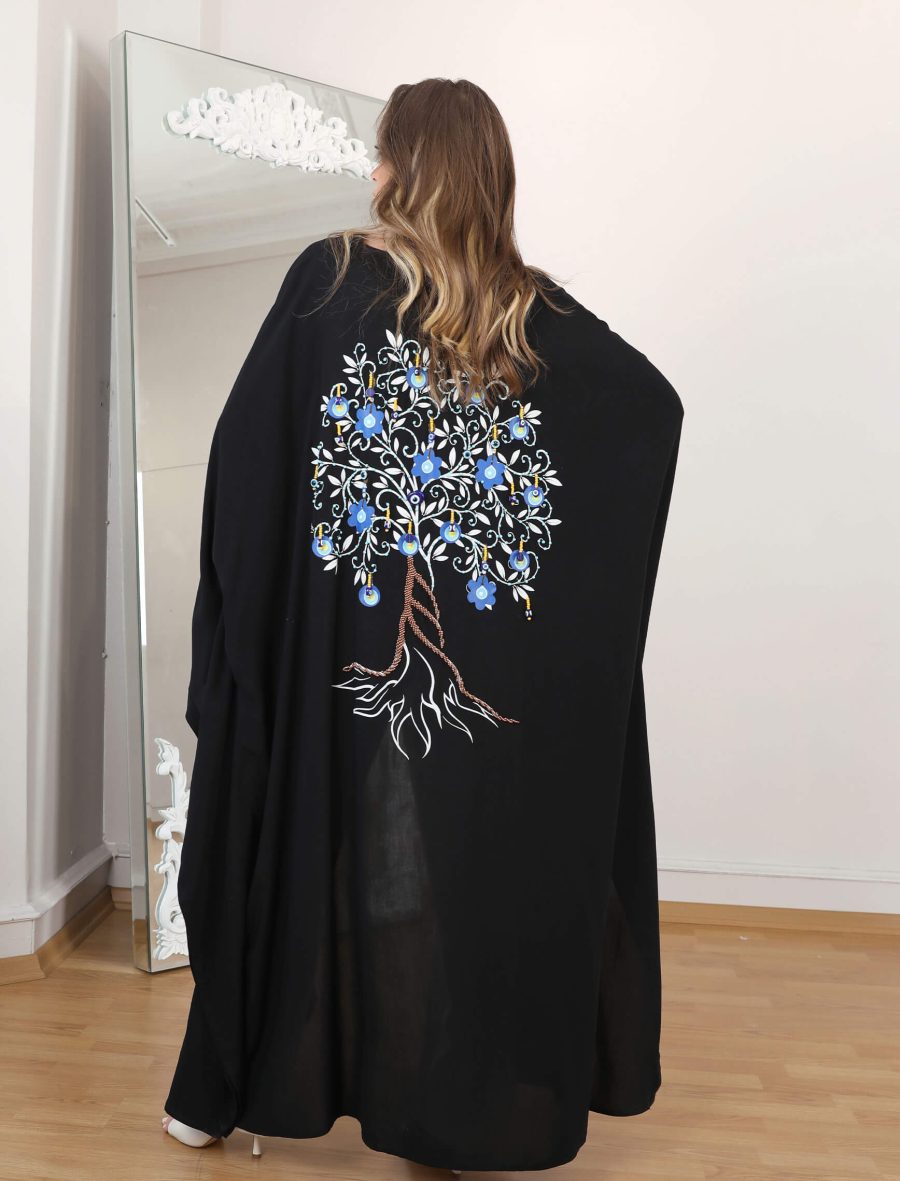 Siyah Nazar Boncuğu Kimono - Görsel 4