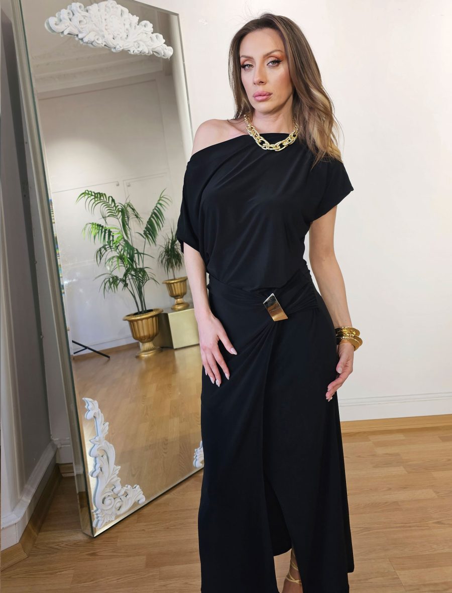 Siyah Belinda Elbise - Görsel 4